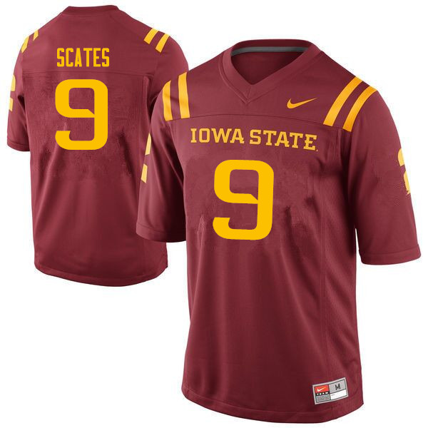 Men #9 Joseph Scates Iowa State Cyclones College Football Jerseys Sale-Cardinal